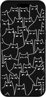 Силиконовый чехол С изображением кошек для Apple iPhone 17 AIR - 6470u-4032 изображение 