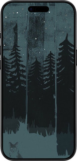 Силиконовый чехол Лиса и ночной лес для Apple iPhone 17 AIR - 6481u-4032 изображение 