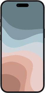 Силиконовый чехол С синими и розовыми волнами в стиле ретро для Apple iPhone 17 AIR - 6532u-4032 изображение 
