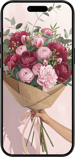 Силиконовый чехол Пионы 1 для Apple iPhone 17 AIR - 6705u-4032 изображение 