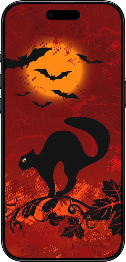 Силиконовый чехол Чёрная кошка под луной для Apple iPhone 17 AIR - 1190u-4032 изображение 