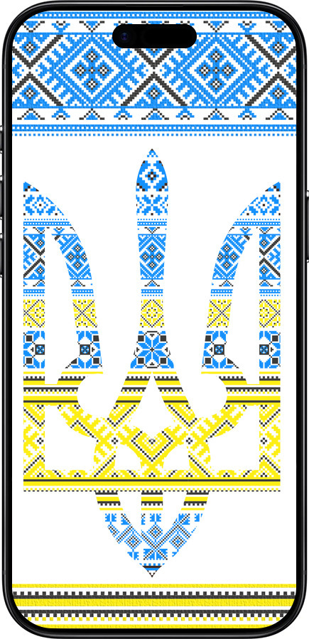 Силиконовый чехол Герб - вышиванка желто-голубая для Apple iPhone 17 AIR - 1197u-4032 изображение 