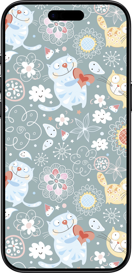 Силіконовий чехол Кошенята v3 для Apple iPhone 17 AIR - 1223u-4032 изображение 