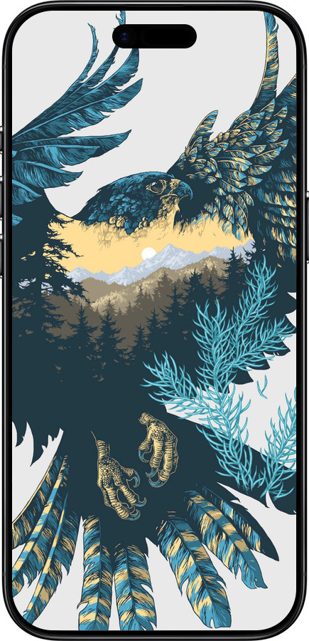 Силиконовый чехол Арт-орел на фоне природы для Apple iPhone 17 AIR - 3983u-4032 изображение 