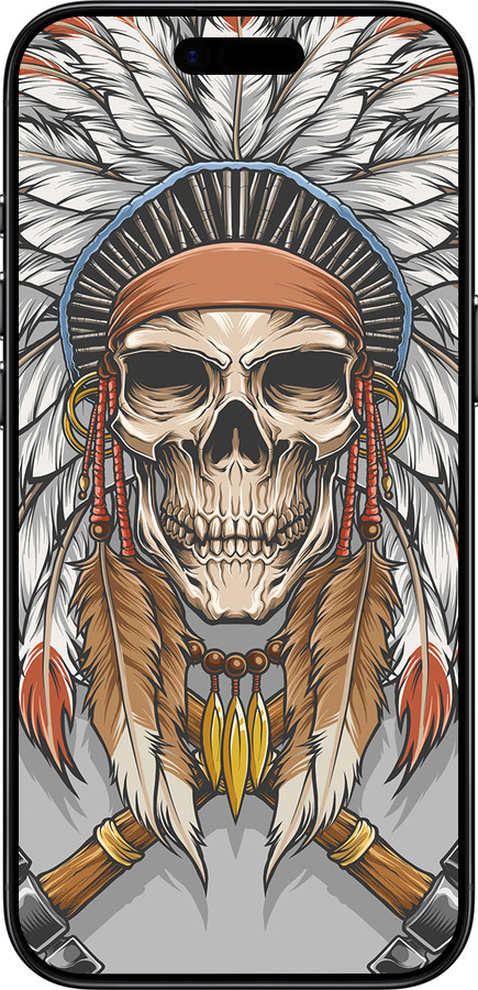 Силиконовый чехол Череп индейца для Apple iPhone 17 AIR - 4032u-4032 изображение 