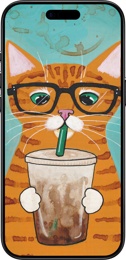 Силіконовий чехол Зеленоокий кіт в окулярах для Apple iPhone 17 AIR - 4054u-4032 изображение 