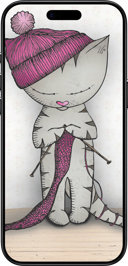 Силиконовый чехол Кошка рукодельница для Apple iPhone 17 AIR - 4056u-4032 изображение 