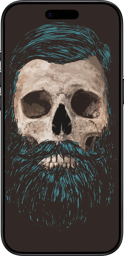 Силиконовый чехол Череп с бородой для Apple iPhone 17 AIR - 4102u-4032 изображение 