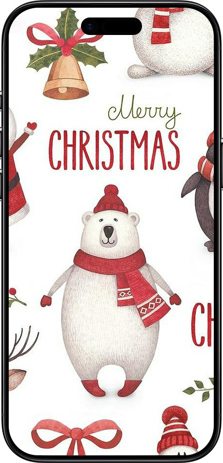 Силиконовый чехол Merry Christmas для Apple iPhone 17 AIR - 4106u-4032 изображение 