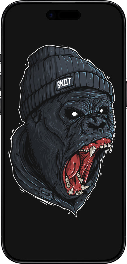 Силиконовый чехол Обезьяна в ярости для Apple iPhone 17 AIR - 4137u-4032 изображение 