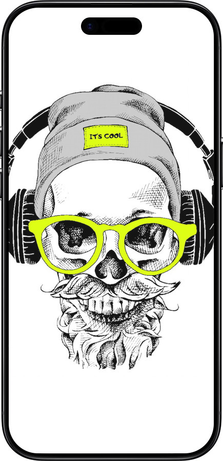 Силиконовый чехол Череп в очках и наушниках для Apple iPhone 17 AIR - 4144u-4032 изображение 