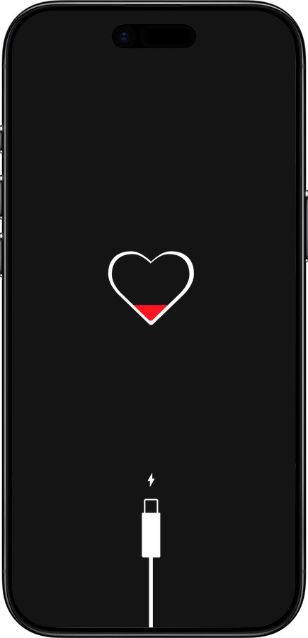 Силиконовый чехол Подзарядка сердца для Apple iPhone 17 AIR - 4274u-4032 изображение 
