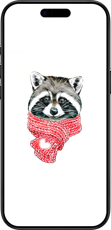 Силиконовый чехол Енот в шарфе для Apple iPhone 17 AIR - 4688u-4032 изображение 