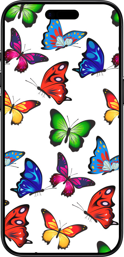 Силиконовый чехол Красочные мотыльки для Apple iPhone 17 AIR - 4761u-4032 изображение 