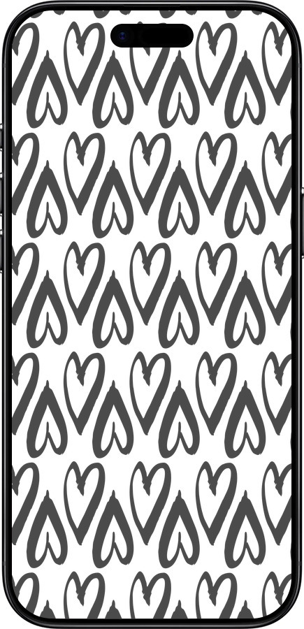 Силиконовый чехол Сердца v2 для Apple iPhone 17 AIR - 5497u-4032 изображение 