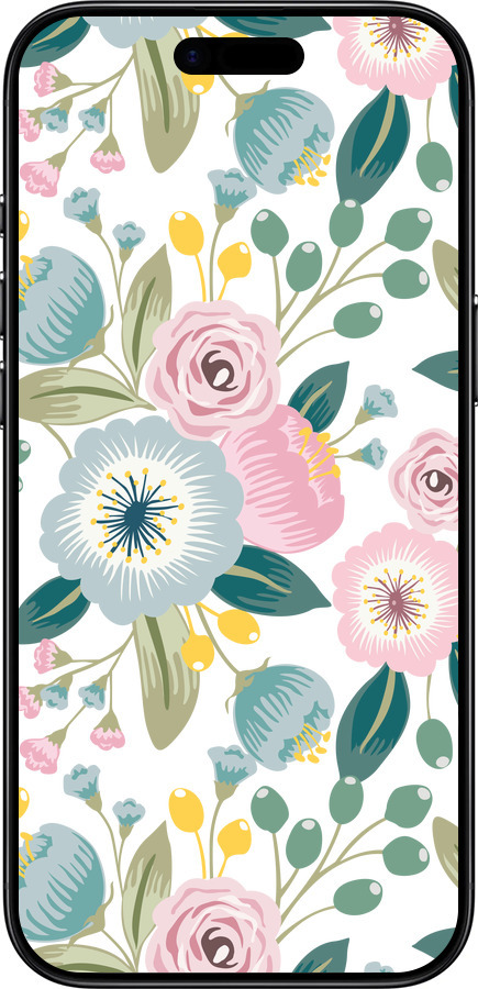 Силиконовый чехол Цветочные обои v2 для Apple iPhone 17 AIR - 5602u-4032 изображение 