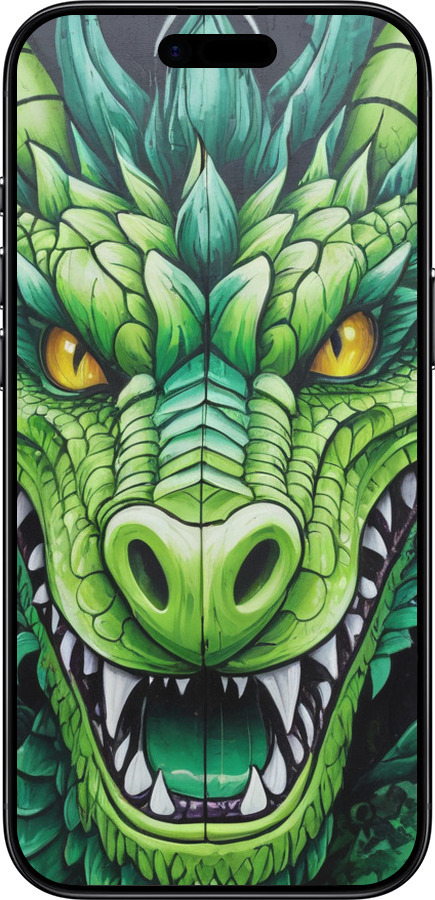 Силиконовый чехол Зелёный дракон для Apple iPhone 17 AIR - 5816u-4032 изображение 