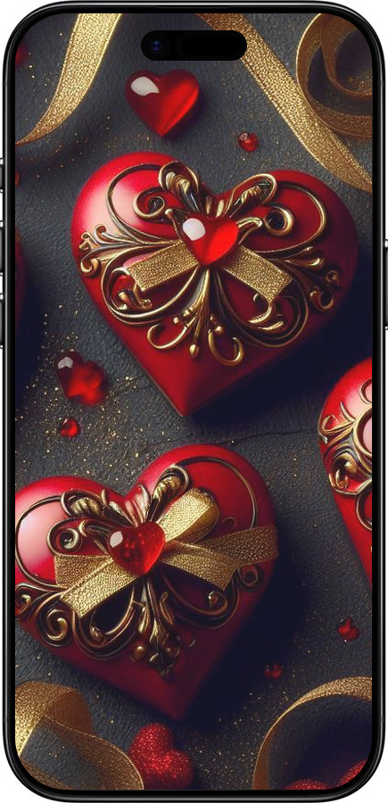 Силиконовый чехол Сердечки v4 для Apple iPhone 17 AIR - 5834u-4032 изображение 