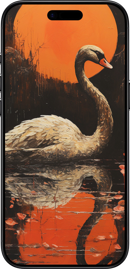 Силиконовый чехол Лебедь для Apple iPhone 17 AIR - 5964u-4032 изображение 