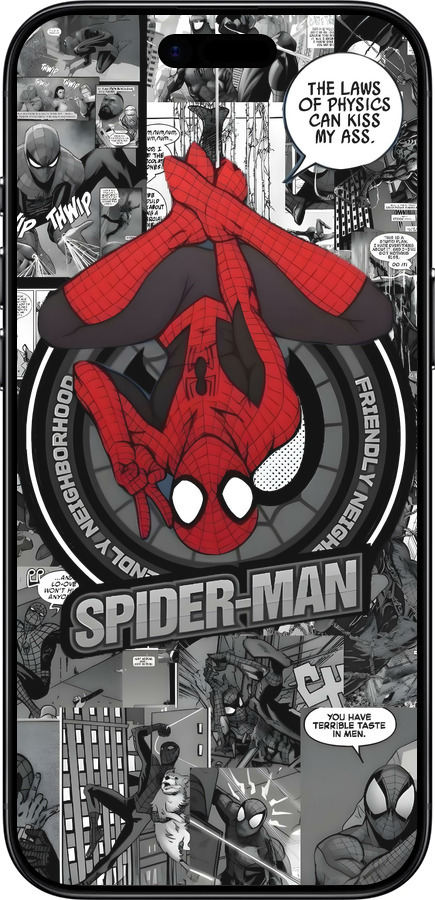 Силиконовый чехол Человек паук для Apple iPhone 17 AIR - 6279u-4032 изображение 