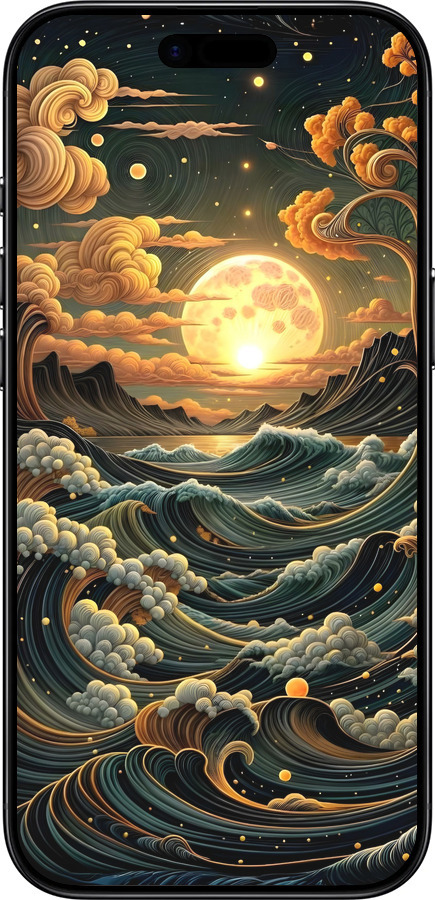 Силиконовый чехол Арт волны для Apple iPhone 17 AIR - 6332u-4032 изображение 