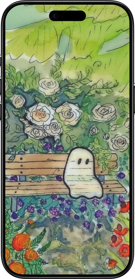 Силиконовый чехол Грустное привидение для Apple iPhone 17 AIR - 6403u-4032 изображение 