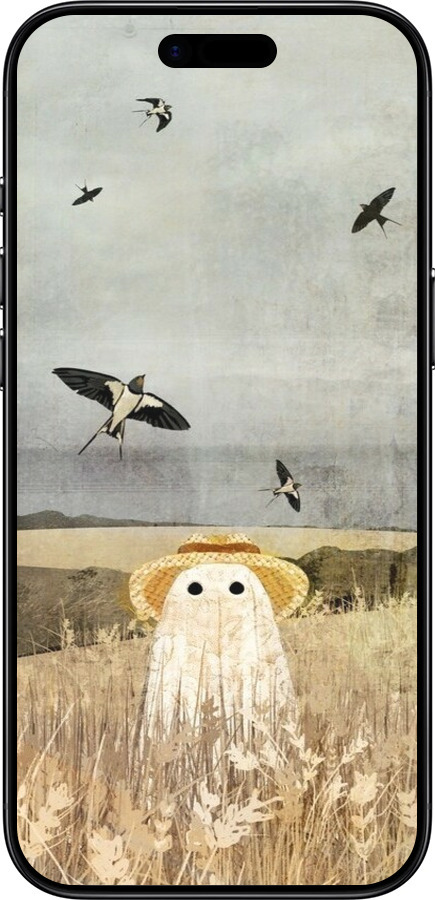 Силиконовый чехол Призрак в поле для Apple iPhone 17 AIR - 6427u-4032 изображение 