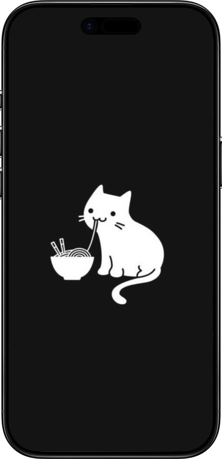 Силиконовый чехол С милым котом на черном фоне для Apple iPhone 17 AIR - 6528u-4032 изображение 