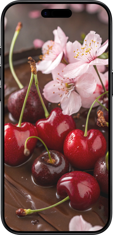 Силиконовый чехол Вишня в шоколаде для Apple iPhone 17 AIR - 6698u-4032 изображение 