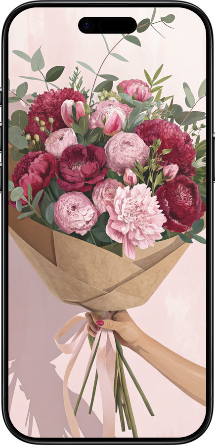 Силиконовый чехол Пионы 1 для Apple iPhone 17 AIR - 6705u-4032 изображение 