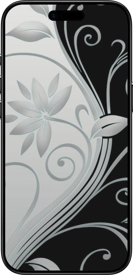 Силиконовый чехол Цветы на чёрно-белом фоне для Apple iPhone 17 AIR - 840u-4032 изображение 