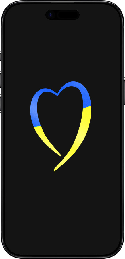 Силиконовый чехол Жёлто-голубое сердце для Apple iPhone 17 AIR - 885u-4032 изображение 