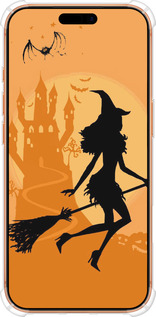 Силикон с усиленными углами чехол Ведьма на метле для Apple iPhone 17 PRO MAX - 1184sp-4029 изображение 