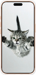 Силикон с усиленными углами чехол Летящий котёнок для Apple iPhone 17 PRO MAX - 2322sp-4029 изображение 