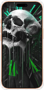 Силикон с усиленными углами чехол Череп-часы для Apple iPhone 17 PRO MAX - 4100sp-4029 изображение 