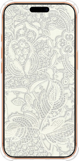 Силикон с усиленными углами чехол Белое кружево для Apple iPhone 17 PRO MAX - 4383sp-4029 изображение 