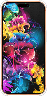 Силикон с усиленными углами чехол Абстрактные цветы для Apple iPhone 17 PRO MAX - 511sp-4029 изображение 