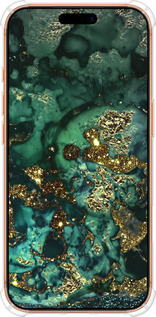 Силикон с усиленными углами чехол Мрамор золото богатство для Apple iPhone 17 PRO MAX - 5419sp-4029 изображение 