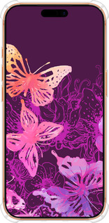 Силикон с усиленными углами чехол Бабочки v2 для Apple iPhone 17 PRO MAX - 5475sp-4029 изображение 