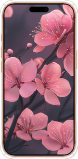 Силикон с усиленными углами чехол Пурпурная сакура для Apple iPhone 17 PRO MAX - 6075sp-4029 изображение 