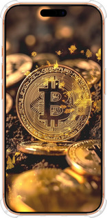 Силикон с усиленными углами чехол Золотая лихорадка биткойна для Apple iPhone 17 PRO MAX - 6089sp-4029 изображение 