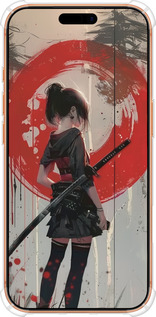 Силикон с усиленными углами чехол Сумерки воина: Танец с катаной для Apple iPhone 17 PRO MAX - 6123sp-4029 изображение 