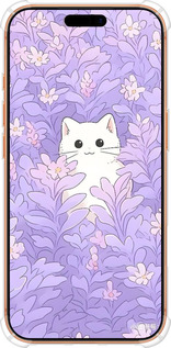 Силикон с усиленными углами чехол Котик в цветах для Apple iPhone 17 PRO MAX - 6390sp-4029 изображение 