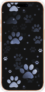 Силикон с усиленными углами чехол С синими отпечатками лап для Apple iPhone 17 PRO MAX - 6441sp-4029 изображение 