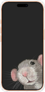 Силикон с усиленными углами чехол The Peeking Rat для Apple iPhone 17 PRO MAX - 6442sp-4029 изображение 