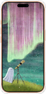 Силикон с усиленными углами чехол Привидение и звезды для Apple iPhone 17 PRO MAX - 6443sp-4029 изображение 