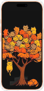 Силикон с усиленными углами чехол Дерево и котики для Apple iPhone 17 PRO MAX - 6516sp-4029 изображение 