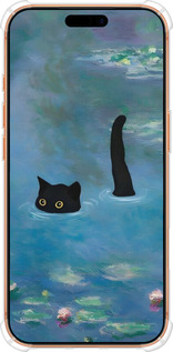Силикон с усиленными углами чехол С изображением кота и водяной лилии Monet для Apple iPhone 17 PRO MAX - 6519sp-4029 изображение 