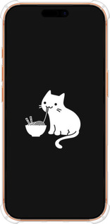 Силикон с усиленными углами чехол С милым котом на черном фоне для Apple iPhone 17 PRO MAX - 6528sp-4029 изображение 