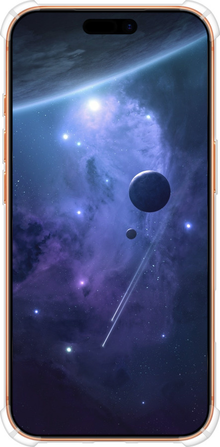 Силикон с усиленными углами чехол Планеты в синем космосе для Apple iPhone 17 PRO MAX - 171sp-4029 изображение 